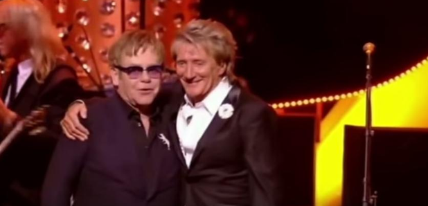 Elton John and Rod Stewart 2013 Brit Icons Award